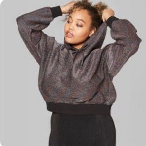 Wild Fable Sparkle Crop Hoodie